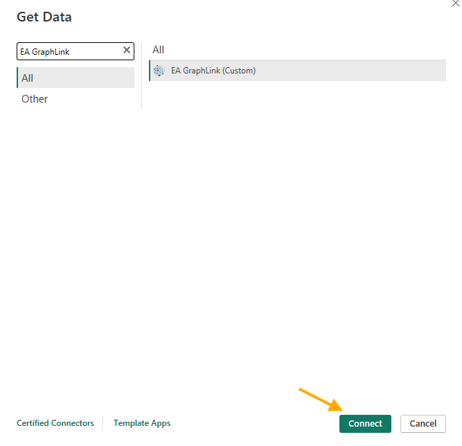 Click the Connect button