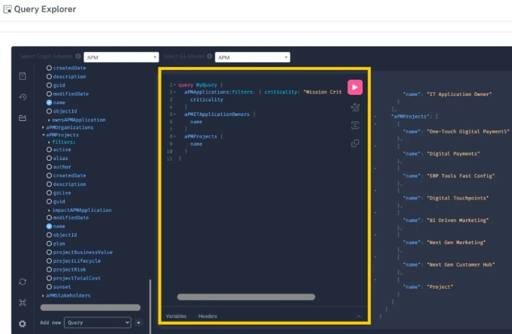 Building a Report Using Query Explorer 