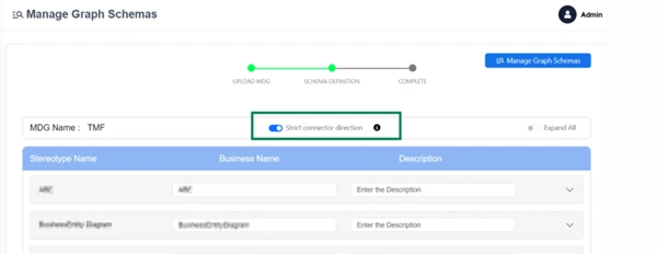 Strict connector direction toggle