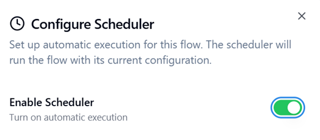 Configure scheduler