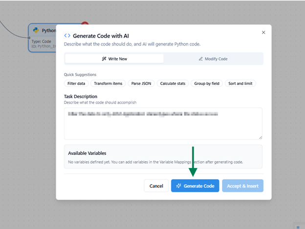 Generate Code With AI