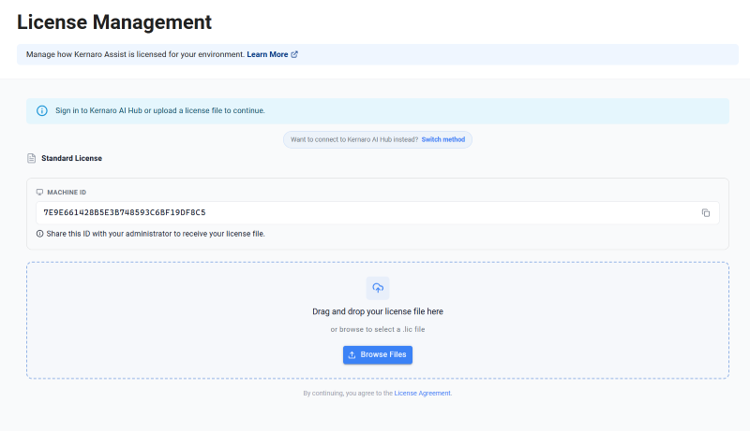Upload License File